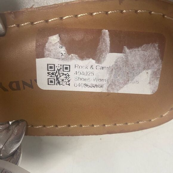 ROCK & CANDY by Zigi Jera Braided Silver Slip On Sandals Size 8 New With Defects - Picture 10 of 11
